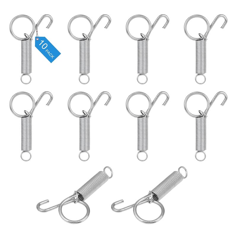 LiStarUs 10 Pack Spring Door Latch for Rabbit Cages, Multi-Functional Metal Pet Spring Door Latch Lock for Fixing Birds Small Animal, Chicken, Dog, Cat, Parrot, Guinea Pig, Squirrel Cages Clips - Image 1